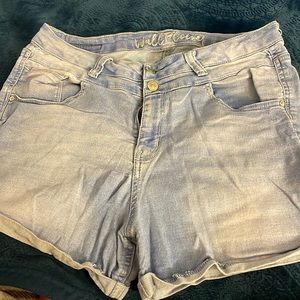 light blue Short shorts